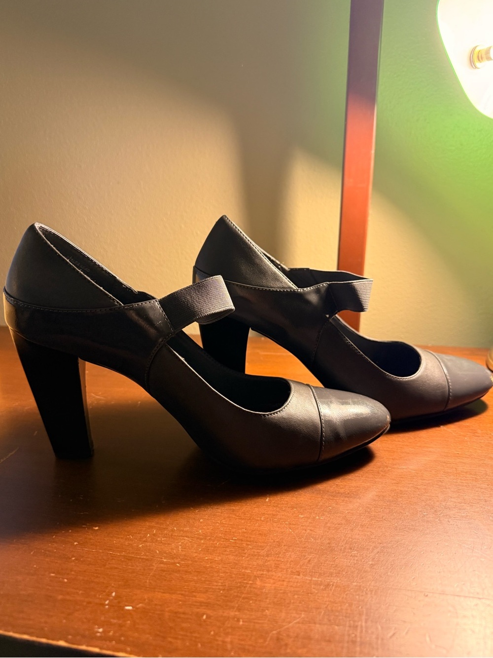 Simply Vera Vera Wang Black Mary Jane Block Heels with Strap